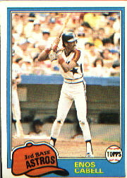 1981 Topps Baseball Cards      045      Enos Cabell